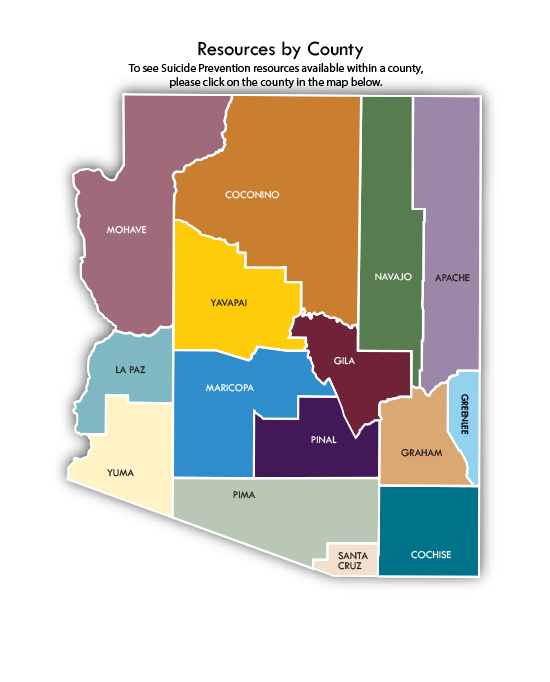Map of Arizona Counties